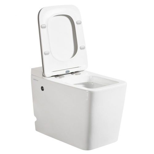 Унитаз приставной Abber Rechteck AC1212P белый с сиденьем микролифт импульсный смыв - фото 5