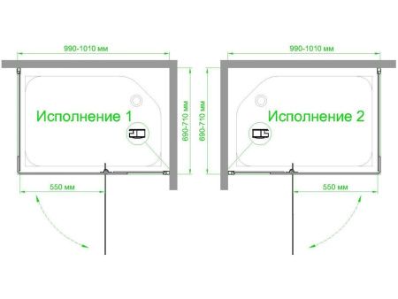 Душевой уголок Royal Bath HPVD RB7010HPVD-T-BL 100х70 стекло прозрачное профиль черный без поддона