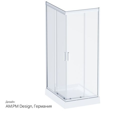 Душевой уголок Am.Pm Gem W90G-404-100280-MT 100х80 стекло прозрачное профиль хром без поддона