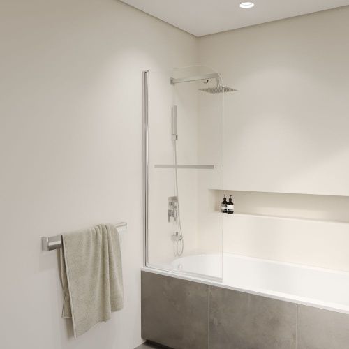 Душевая шторка на ванну RGW Screens 03110608-11 80х150 стекло прозрачное профиль хром ориентация универсальная - фото 2