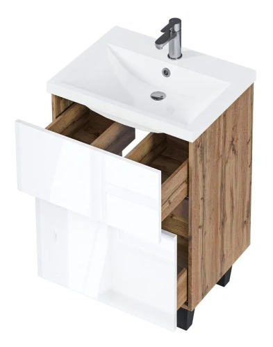 Тумба под раковину 1MarKa Aris Ц0000035778 60х40 цвет белый - фото 3