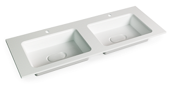 Раковина из искусственного камня Jorno MODUL Mol.08.120/W 120х50 встраиваемая цвет белый