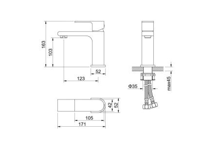 Смеситель Aquatek КЛАССИК AQ1510MB на раковину черный