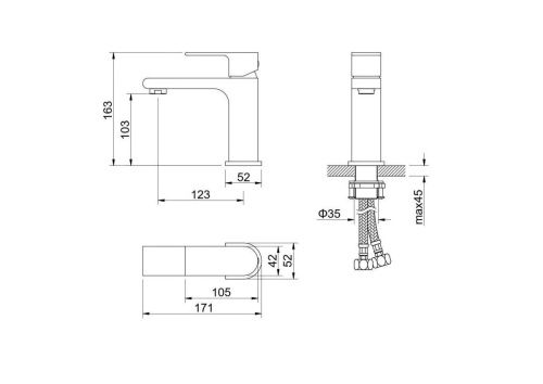 Смеситель Aquatek КЛАССИК AQ1510PG на раковину золото - фото 4