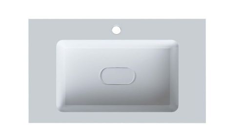 Раковина из искусственного камня Taliente 4627173210430 80х50 накладная цвет белый - фото 3
