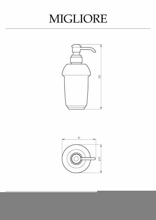 Колба дозатора для жидкого мыла Migliore Fortuna 27664