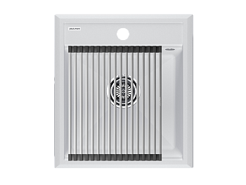 Кухонная мойка + коландер Paulmark PM114651-WH+R375-BS 45х50 цвет белый