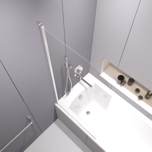 Душевая шторка на ванну RGW Screens 411110908-11 80х150 стекло прозрачное профиль хром ориентация универсальная - фото 5