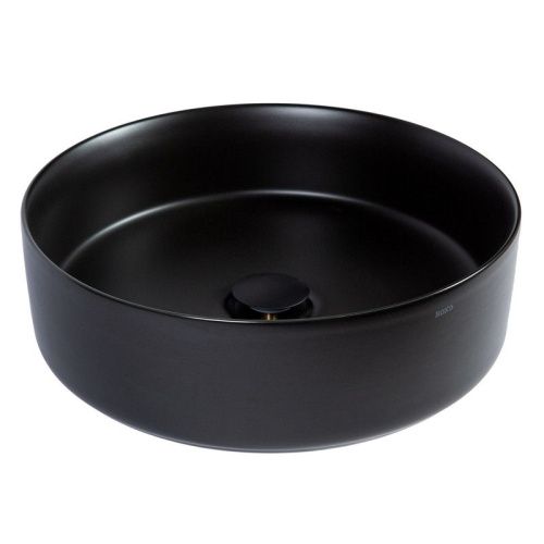 Раковина из сантехнического фарфора Bond Circle S53-398 40х40 накладная цвет черный без отверстий под смеситель - фото 3