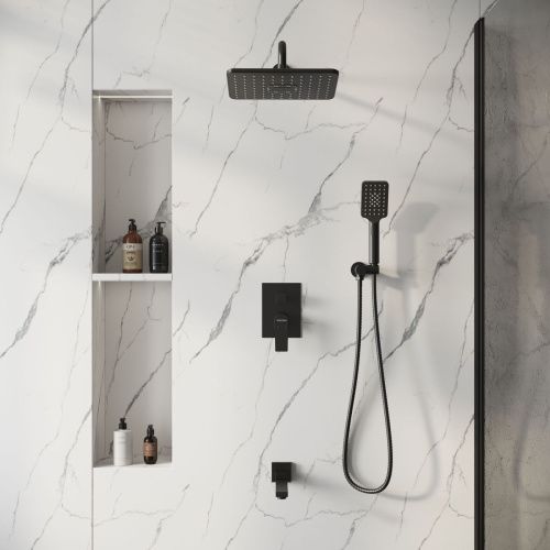 Душевая система Grossman Classic 501.K35.04.210 встраиваемая в стену цвет черный - фото 4