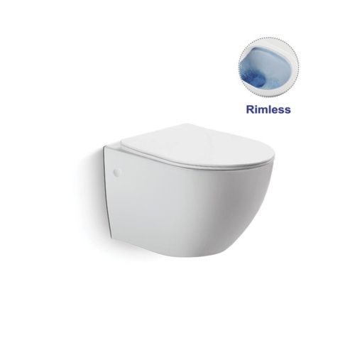 Унитаз подвесной Vincea Globo VT1-14 белый с сиденьем микролифт безободковый душевой смыв - фото 2