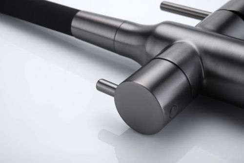 Смеситель для кухни Paulmark SALIX Sa213419-GM на мойку вороненая сталь - фото 3