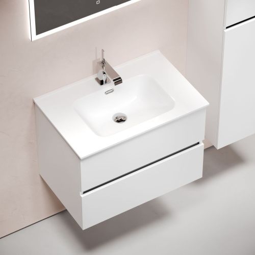 Тумба под раковину Sancos Urban UR70W 70х50 подвесная цвет белый - фото 5