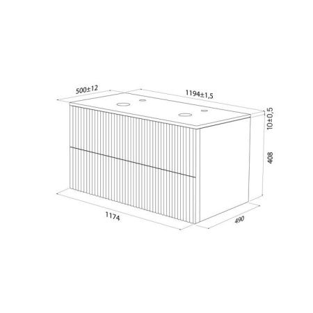 Тумба под раковину Iddis Aiger AIG12W0i95K 120х50 подвесная цвет белый