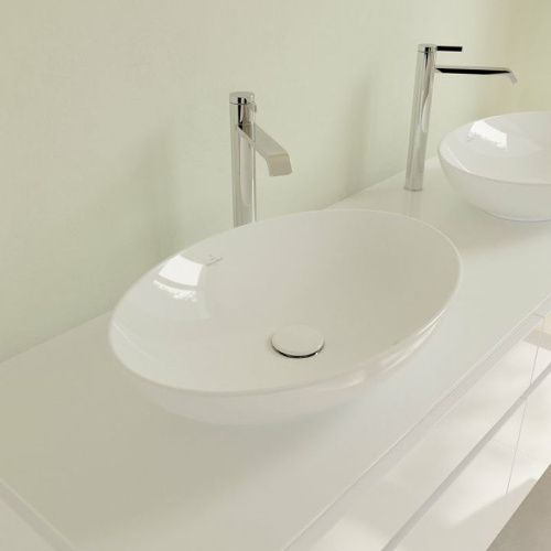 Раковина из сантехнического фарфора Villeroy Boch Loop&Friends 4A470001 60х40 накладная цвет белый без отверстий под смеситель - фото 4