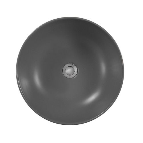 Раковина из сантехнического фарфора Aquatek ЕВРОПА AQ5558-MG 40х40 накладная цвет серый без отверстий под смеситель - фото 3