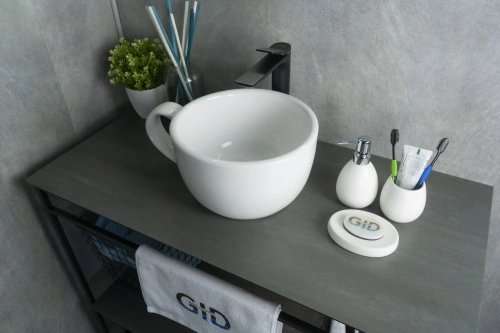 Раковина керамическая Gid Creativo 51186 40х30 накладная цвет белый без отверстий под смеситель - фото 4