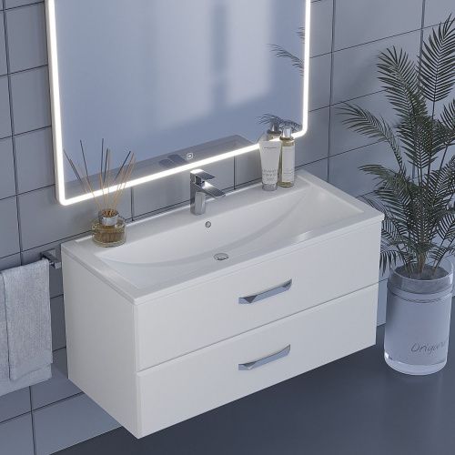 Тумба с раковиной Uperwood Foster 291020533 100х50 цвет белый - фото 3