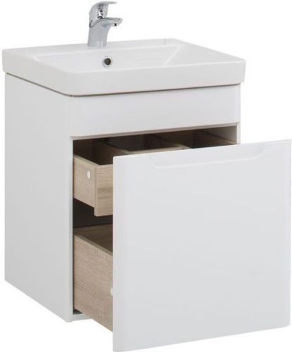 Тумба с раковиной Aquanet София 00212585 50х50 подвесная цвет белый - фото 2