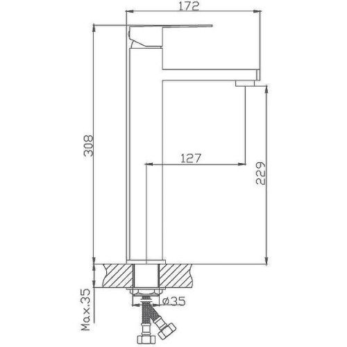 Смеситель Haiba HB803 HB11803 на раковину нержавеющая сталь - фото 4