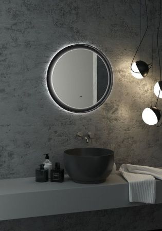 Зеркало Continent Planet Black ЗЛП623 60х60 подвесное