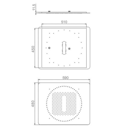 Верхний душ Raglo R452.03.09 серый - фото 3