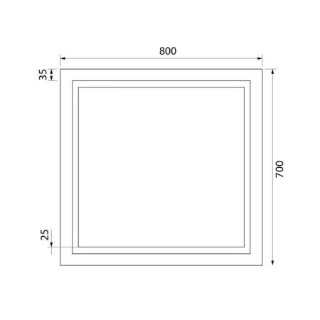Зеркало с подсветкой Iddis Zodiac ZOD80T0i98 80х70 подвесное