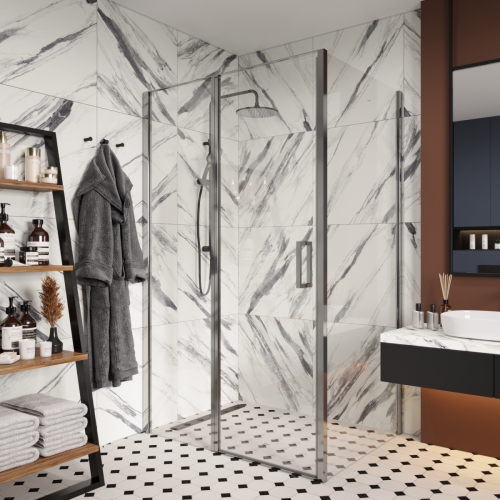 Душевой уголок Cerutti SPA VICTORIA120 120х90 стекло прозрачное профиль хром без поддона - фото 4