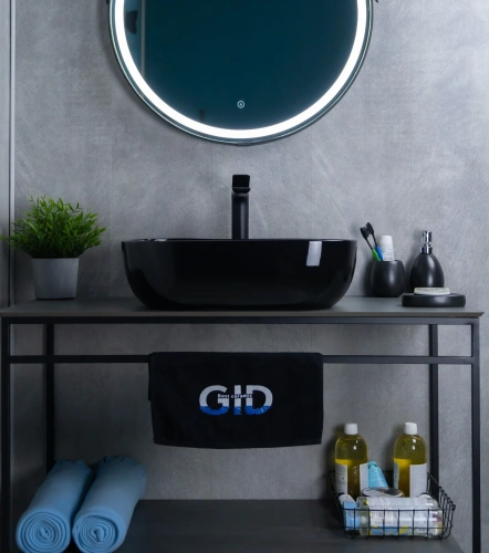 Раковина керамическая Gid Geométrico 53347 50х40 накладная цвет черный без отверстий под смеситель - фото 2