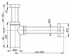 Сифон для раковины CeramaLux RD016 бронза