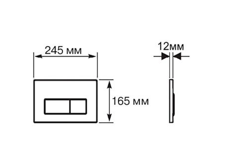 Клавиша смыва механическая Aquatek KDI-0000034 цвет оружейная сталь - фото 2
