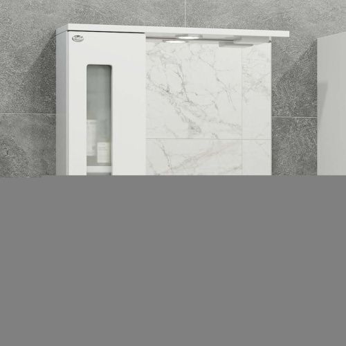 Зеркало-шкаф Onika Кристалл 205817 60х70 подвесной цвет белый - фото 2