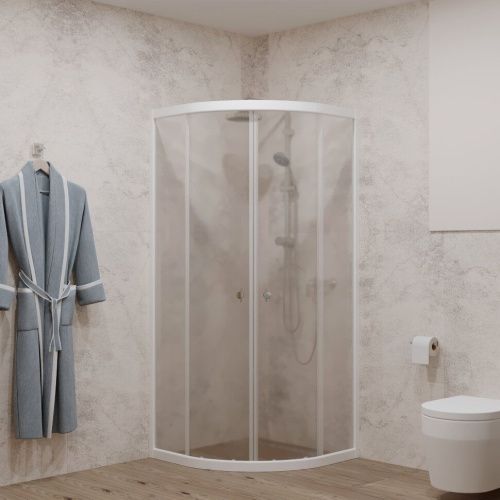 Душевой уголок Тритон Ультра Щ0000064832 100х100 стекло прозрачное профиль белый без поддона - фото 2