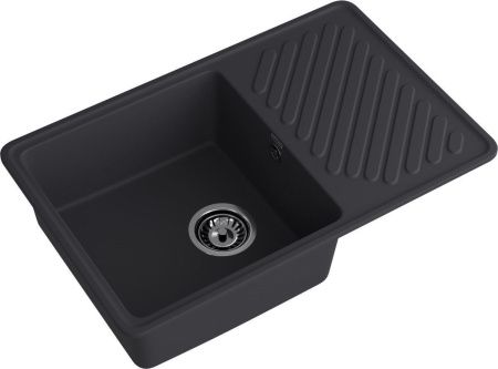 Кухонная мойка Granfest Quarz 52 черный 75х50 цвет черный поверхность матовая