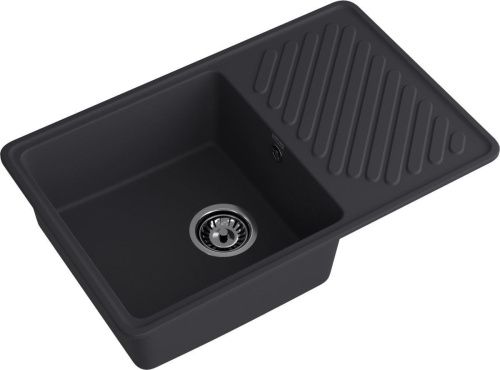 Кухонная мойка Granfest Quarz 52 черный 75х50 цвет черный поверхность матовая - фото 2
