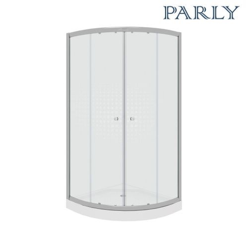 Душевой уголок Parly Z9111 90х90 стекло с рисунком профиль хром с поддоном - фото 2