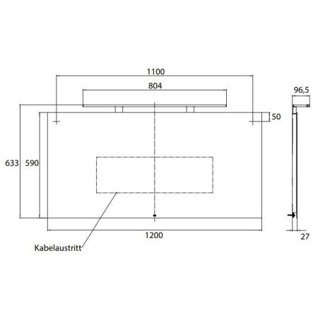 Зеркало с подсветкой Emco Illuminated mirrors 4496 000 10 120х60