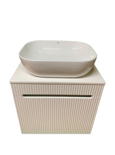 Тумба с раковиной Sintesi STL.W7025_SIN-LVB-APP-403 60х60 подвесная цвет бежевый