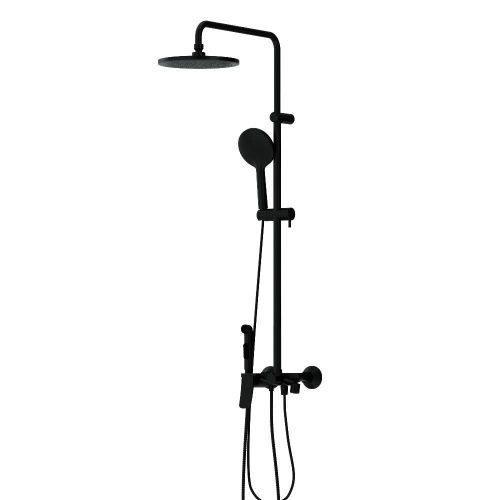 Душевая стойка Damixa Jupiter 977770300 настенная цвет черный - фото 2