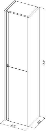 Шкаф-пенал Allen Brau Fantasy 2.0 1.11007.WM 2.0 40х180 подвесной цвет белый - фото 4