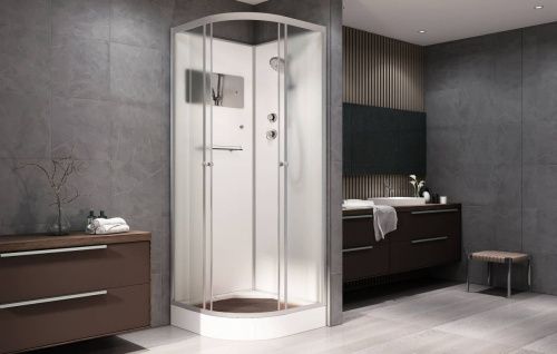 Душевая кабина AvaCan D08 80х80 четверть круга без крыши ориентация универсальная - фото 2