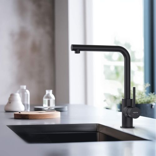Смеситель для кухни Aquatek ЕВРОПА AQ1380MB на мойку черный - фото 5