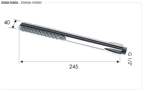 Душевая лейка Remer 317RVx цвет хром - фото 2