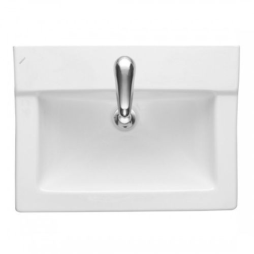Раковина из сантехнического фарфора Santeri Орион 131108S0011B0 60х40 подвесная цвет белый 1 отверстие под смеситель - фото 2