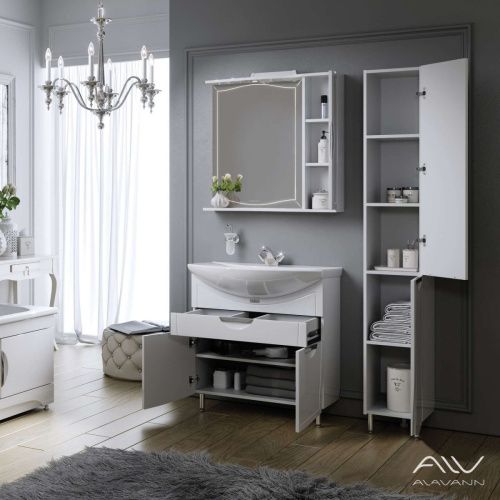 Зеркало-шкаф Alavann Monaco ALV0268003 80х80 подвесной цвет белый - фото 2