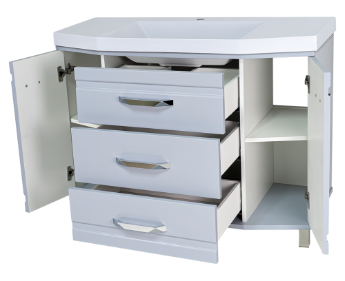 Тумба под раковину Misty Терра П-Тер01110-01503Я 110х50 напольная цвет серый - фото 2