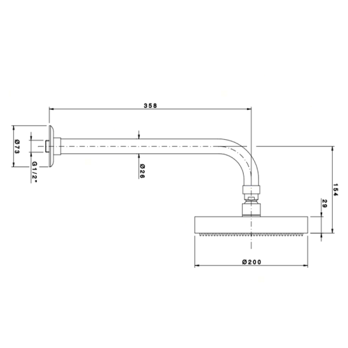Верхний душ Nicolazzi Doccia 5704CR20 хром - фото 2