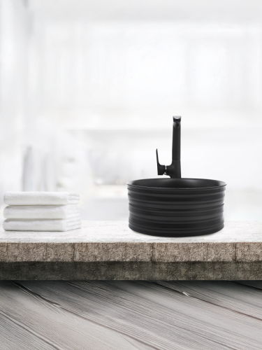 Раковина из сантехнического фаянса WeltWasser WW SK 10000004559 40 см накладная цвет черный - фото 4