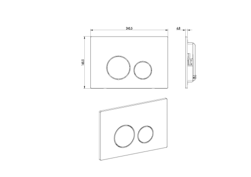 Клавиша смыва механическая Boheme 649-CB цвет медь - фото 2