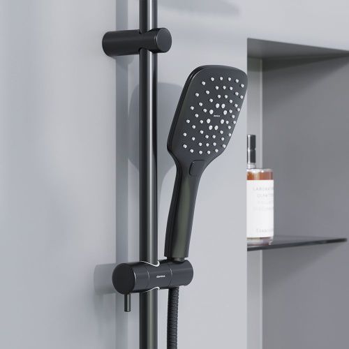 Душевая стойка Damixa Eclipse 931000300 настенная цвет черный - фото 4